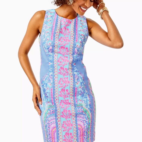 Robe Lilly Pulitzer neuve avec étiquette Sandi stretch décalée blanche